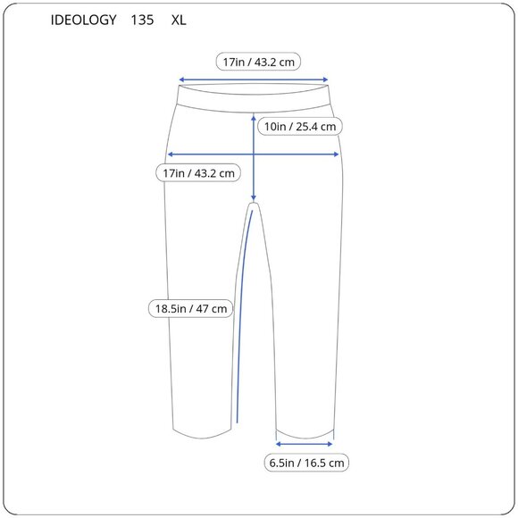 Ideology Womens Leggings Extra Large XL Pull On Black Cotton Blend BLA40E - Picture 2 of 9